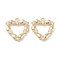 Brass Micro Pave Clear Cubic Zirconia Pendants, Cadmium Free & Nickel Free & Lead Free, Heart Charms, Real 18K Gold Plated, 15x14x3mm, Hole: 1.4mm