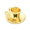Brass Pendants, Cup Charms, Rack Plating, Long-Lasting Plated, Lead Free & Cadmium Free, Real 18K Gold Plated, 14.5x12.5x6.5mm, Hole: 1.4mm