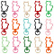 30Pcs Spray Painted Eco-Friendly Alloy Swivel Snap Hooks Clasps, Cadmium Free & Nickel Free & Lead Free, Cat Shape, Mixed Color, 40x20x7mm, Hole: 5x9mm