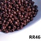 Opaque 6/0 Glass Seed Beads, Round, Coconut Brown, 6/0, 4mm, about 130pcs/10g