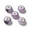 Handmade Porcelain Beads, Rondelle, Lilac, 12x7mm, Hole: 3.3mm