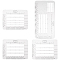 4Pcs Plastic Examination Template Rulers, Clear, 115x145~221x0.5mm
