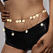 Alloy Coin Tassel Waist Belly Chains for Women, Golden, 700mm