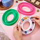 3 шт. 3-цветный пластиковый овальный держатель шпули AJEW-TA0002-38-6
