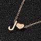 Ожерелья из сплава с подвеской в виде сердца и буквы для женщин NJEW-FS0001-09J-1