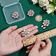 4 шт. 2-х цветные запонки из сплава со стразами HJEW-NB00211-3