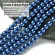 Экологичные нити жемчужных бусин из окрашенного стекла HY-A008-6mm-RB087-3