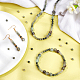 2 нити бусин из натурального зеленого рутилового кварца G-NB0004-73-4