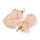 Природного розового кварца подвески G-K338-30G-03-2