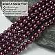 Экологичные нити жемчужных бусин из окрашенного стекла HY-A008-6mm-RB097-3