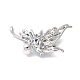 Броши-бабочки из сплава со стразами для одежды рюкзака JEWB-M067-01S-2