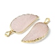 Природного розового кварца подвески G-O204-03D-3