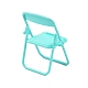 Симпатичный мини пластиковый складной стул DJEW-WH0015-76-2
