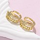 Латунные серьги-манжеты из прозрачного кубического циркония EJEW-F359-09G-01-1