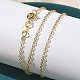 Ожерелья из латунных цепочек толщиной 2 мм NJEW-G183-03G-01-3