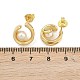 Латунь серьги EJEW-D338-02G-5