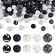 100 шт. 5 вида бусин из полимерной глины со стразами RB-TA0001-22A-1