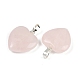 Природного розового кварца подвески G-G956-B05-S-2