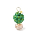 Подвески в виде кактусов из стеклянных бус PALLOY-MZ00860-02-1