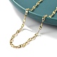Овальные звенья цепи из текстурированной латуни для женщин и мужчин NJEW-F337-04G-4