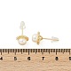 Серьги-гвоздики из латуни с имитацией жемчуга KK-D301-05G-3