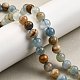 Нити из натурального голубого кальцита G-H312-C02-8mm-1
