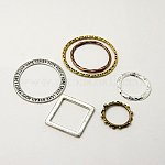 Сплав связи rings, разнообразные, разноцветные, 16~37x14~37x1.5~2.5 мм