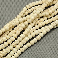 1 прядь синтетического бирюзовый круглых бусин пряди&nbsp;X-TURQ-G106-8mm-02Q