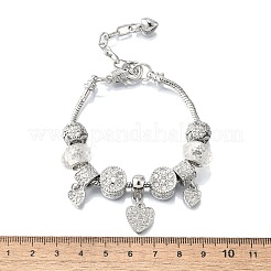 Сплав европейские бусины браслеты с подвесками&nbsp;BJEW-F495-15P