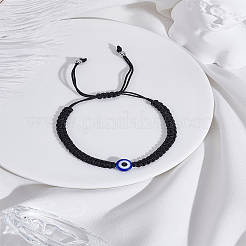 1шт регулируемые плетеные браслеты из бусин&nbsp;BJEW-LP0002-34B