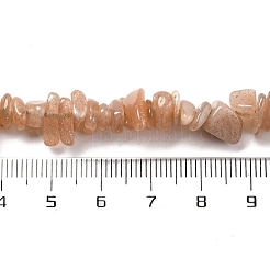 Нити бусин из натурального оранжевого лунного камня G-L610-A14-01