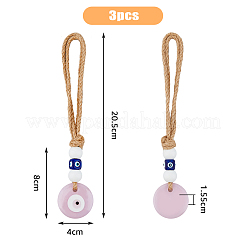 3шт ручной работы лэмпворк подвески сглаза украшения HJEW-DC0001-11