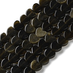Естественный золотистый отлив обсидиан бисер пряди G-M403-A46-02