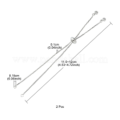 Браслеты с ползунком цепи из латуни с покрытием для стойки&nbsp;MAK-YW0001-04P