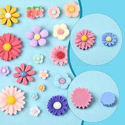 100шт 10 стиля непрозрачные кабошоны из смолы CRES-FS0001-25