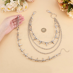 1 шт панк преувеличенные ожерелья из сплава кабеля NJEW-AR0001-08