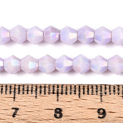 Антикоррозийные гальванические биконические стеклянные бусины EGLA-T021-4mm-16-01