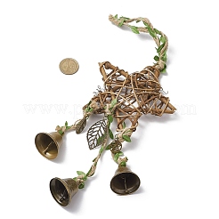 Лист железный колокольчик подвеска украшение HJEW-TA00376