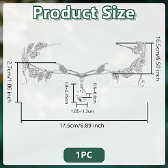 Резинки для волос со стразами в форме капли&nbsp;AJEW-WH0434-53P