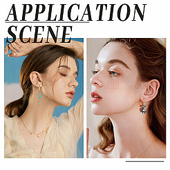 40 шт. 2 цвета латунные крючки для серег&nbsp;KK-UN0004-59