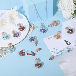 Подвески в виде сердечек из стеклянных бутылок&nbsp;PALLOY-CA00004