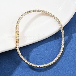 925 теннисный браслет из стерлингового серебра с микропаве из кубических цирконий для женщин BJEW-C117-01A-G02