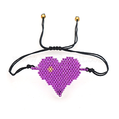 Браслет Миюки с плетением из бисера BJEW-A121-31A