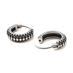 Серьги-кольца из хирургической нержавеющей стали 316&nbsp;EJEW-D096-05G-AS