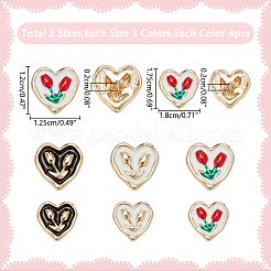 24 шт. 6-х стилевые пуговицы из сплава с эмалированными ножками&nbsp;BUTT-WR0001-19