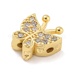 Латунные микропаве из прозрачного кубического циркония KK-Z072-11G-02