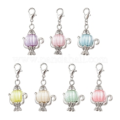 Подвеска-чайник из искусственного акрилового жемчуга и сплава HJEW-JM03981