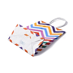 Бумажная упаковка с волнообразным принтом сумки-шопперы&nbsp;CARB-R001-01C