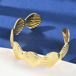 Латунь манжеты браслеты для женщин&nbsp;LS-BJEW-C112-08G