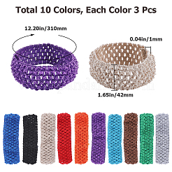 30 шт. эластичные повязки на голову из полиэстера двух цветов&nbsp;OHAR-GF0001-33B